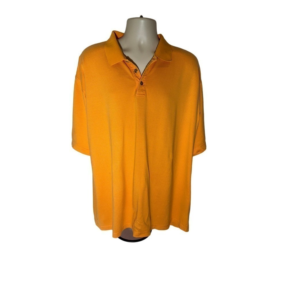 PGA Tour Signature Colection Orange Short Sleeve Golf Shirt - XL